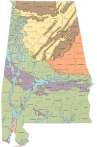 Soils map of Alabama