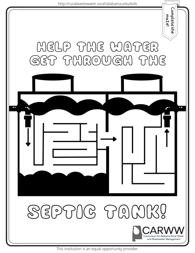 Septic tank maze