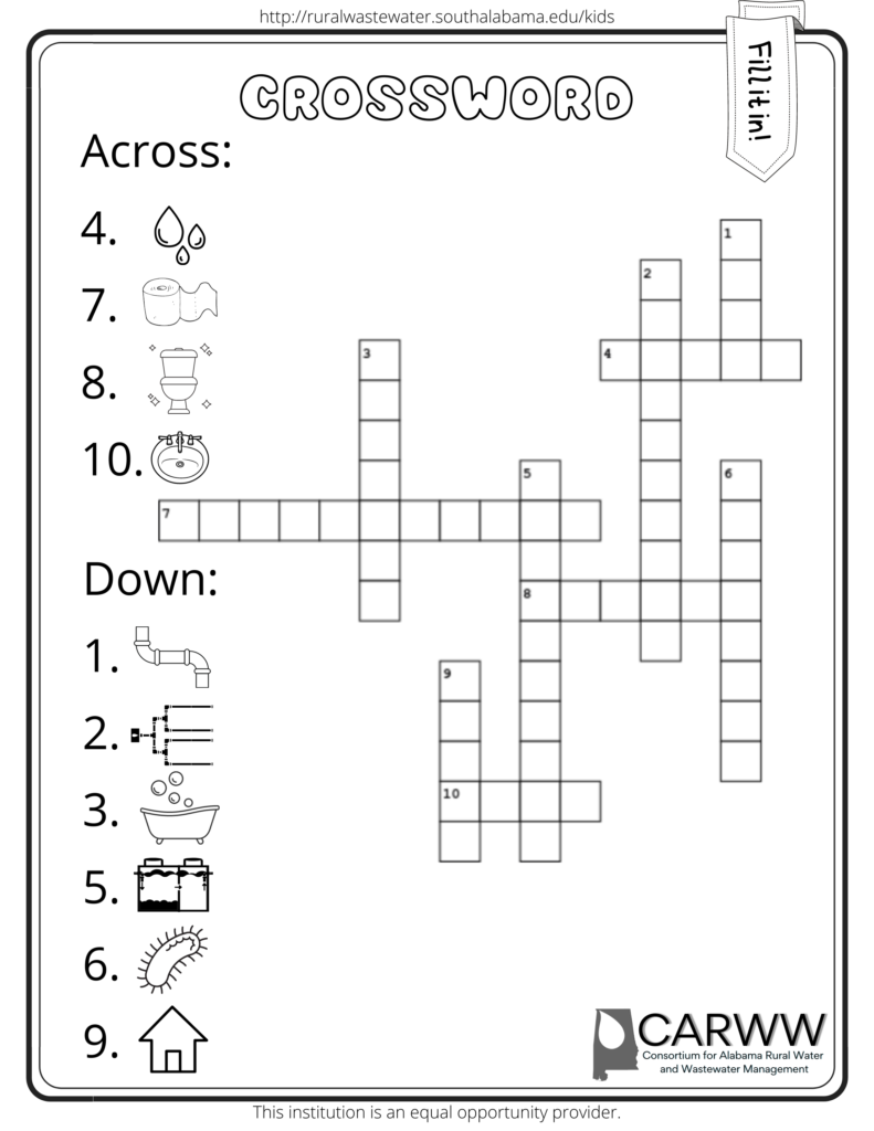 Wastewater crossword puzzle